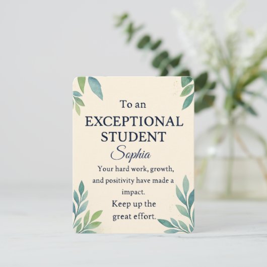 Elegante Glückwunschkarte für eine außergewöhnlich Begleitkarte (Stehend Vorderseite)