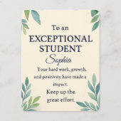 Elegante Glückwunschkarte für eine außergewöhnlich Begleitkarte (Vorderseite)