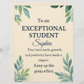 Elegante Glückwunschkarte für eine außergewöhnlich Briefbogen (Vorne/Hinten)