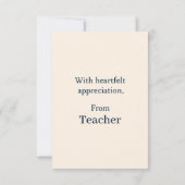 Elegante Glückwunschkarte für eine außergewöhnlich Karte (Rückseite)