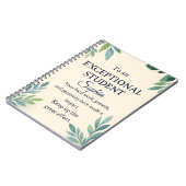 Elegante Glückwunschkarte für eine außergewöhnlich Notizblock (Linke Seite)