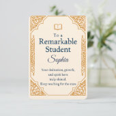 Elegante Glückwunschkarte für einen bemerkenswerte Dankeskarte (Stehend Vorderseite)