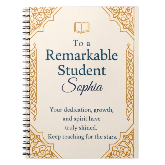 Elegante Glückwunschkarte für einen bemerkenswerte Notizblock (Vorderseite)