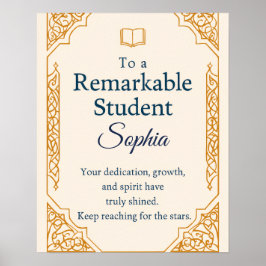 Elegante Glückwunschkarte für einen bemerkenswerte Poster