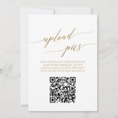 Elegante Gold 12x18" Tischnummer mit Foto QR Code (Rückseite)