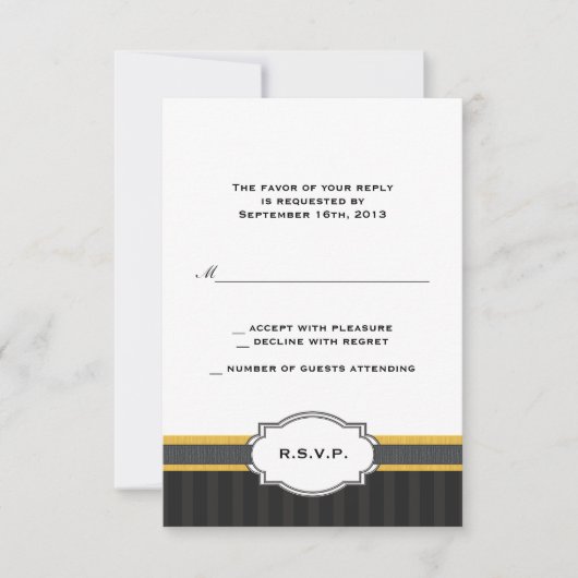 Elegante Gold 50 Jahre UAWG Response Card RSVP Karte (Vorderseite)