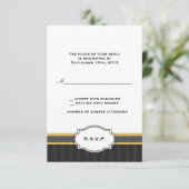 Elegante Gold 50 Jahre UAWG Response Card RSVP Karte (Stehend Vorderseite)