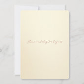 Elegante Gold Abschluss Card Einladung (Rückseite)