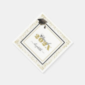 Elegante Gold Abschluss Class 2025 Individuelle Na Serviette (Ecke)