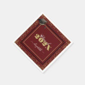 Elegante Gold Abschluss Class 2025 Individuelle Na Serviette (Ecke)