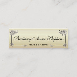 Elegante Gold Abschluss Name Card Einlegen Telefonnummerkarte