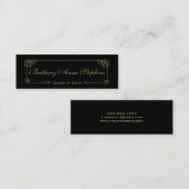 Elegante Gold Abschluss Name Card Einlegen Telefonnummerkarte (Vorne/Hinten)