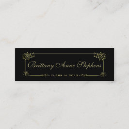 Elegante Gold Abschluss Name Card Einlegen Telefonnummerkarte