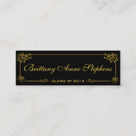 Elegante Gold Abschluss Namenskarte einfügen