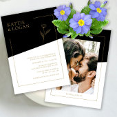 Elegante Gold Accent Geometric Wedding Einladung