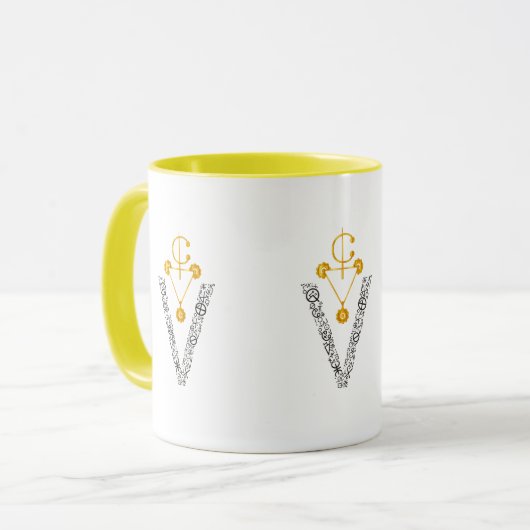 Elegante Gold Amazigh Zeichen MUG Tasse (Vorderseite Links)