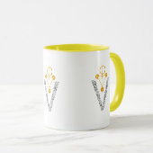 Elegante Gold Amazigh Zeichen MUG Tasse (VorderseiteRechts)