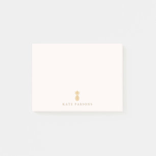 Elegante Gold Ananas Notepad Note Card Post-it Klebezettel