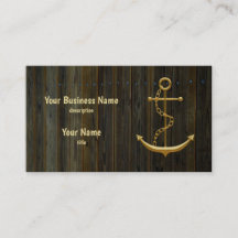 Elegante Gold Anchor Rustic Dock Wood Modern
