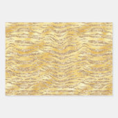 Elegante Gold Animal Print Muster Geschenkpapier Set (Vorderseite 2)
