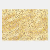 Elegante Gold Animal Print Muster Geschenkpapier Set (Vorderseite)