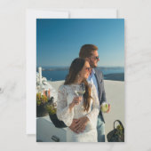 Elegante Gold Arch Italienisch Blue Tile Lemons We Einladung (Rückseite)