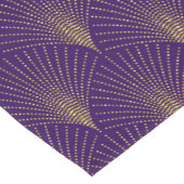 Elegante & Gold Art-Deko-Muster auf Lila Kurzer Tischläufer (Ecke)
