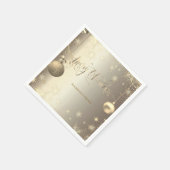 Elegante Gold Balls Snowflakes Stars Serviette (Ecke)
