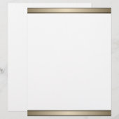 Elegante Gold Band und Black Letterhead (Vorne/Hinten)