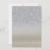Elegante Gold Beach Hochzeit Einladung (Rückseite)
