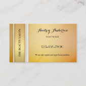 Elegante Gold Beauty Beauty Beauty Business Card Terminkarte (Vorderseite)