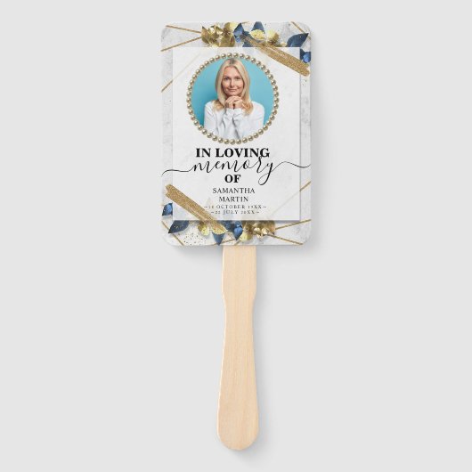 Elegante Gold-Beerdigung der Hand des Lebens Fächer (Vorderseite)