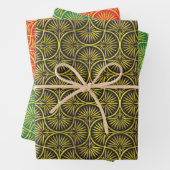 Elegante Gold Black Art Deco Fan #3 DIY BG Geschenkpapier Set (Beispiel)