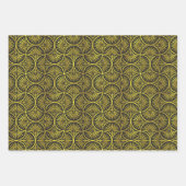 Elegante Gold Black Art Deco Fan #3 DIY BG Geschenkpapier Set (Vorderseite)