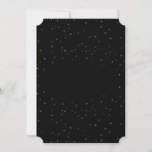 Elegante Gold Black Balloons Confetti Wedding Einladung (Rückseite)