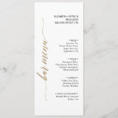 Elegante Gold & Black Calligraphy Bar Menu Card Menükarte (Vorderseite)