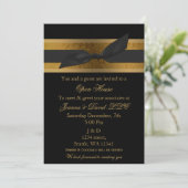 Elegante Gold Black Corporate Party Einladung (Stehend Vorderseite)