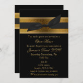 Elegante Gold Black Corporate Party Einladung (Vorne/Hinten)