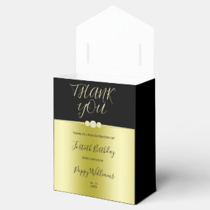Elegante Gold & Black Diamanten 40. Geburtstag Geschenkschachtel