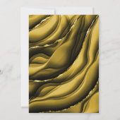 Elegante Gold Black Floral Agate Hochzeitsempfang Einladung (Rückseite)