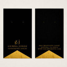 Elegante Gold Black Imitats Foil Jewelry Display C