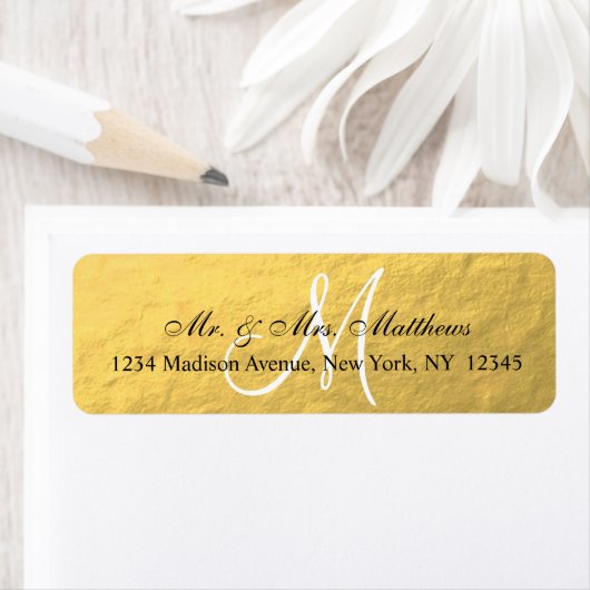 Elegante Gold Black Monogram Wedding (Insitu)