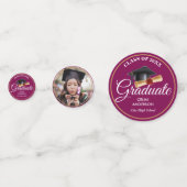 Elegante Gold-, Black & Navy Graduiertenparty-Unte Konfetti (Vorderseiten)