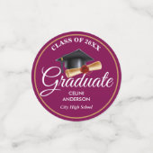 Elegante Gold-, Black & Navy Graduiertenparty-Unte Konfetti (Klein Vorderseite)