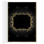 Elegante Gold Black Regal Wedding Tischnummer (Innen (Rechts))