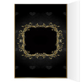 Elegante Gold Black Regal Wedding Tischnummer (Innen (Links))