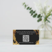 Elegante Gold Black UAWG QR Code Response Card Begleitkarte (Stehend Vorderseite)