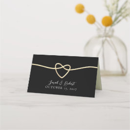 Elegante Gold Black Wedding Platzkarte
