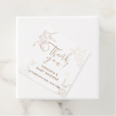 Elegante Gold Blätter Butterfly Baby Shower Geschenkanhänger (Beispiel)