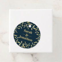 Elegante Gold Blätter Gastgeschenk Hochzeit Tags